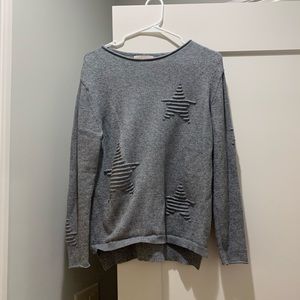 Philosophy Gray Textured Star Sweater - Sz M